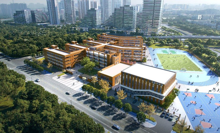 金山湖学校 校园入口实景
